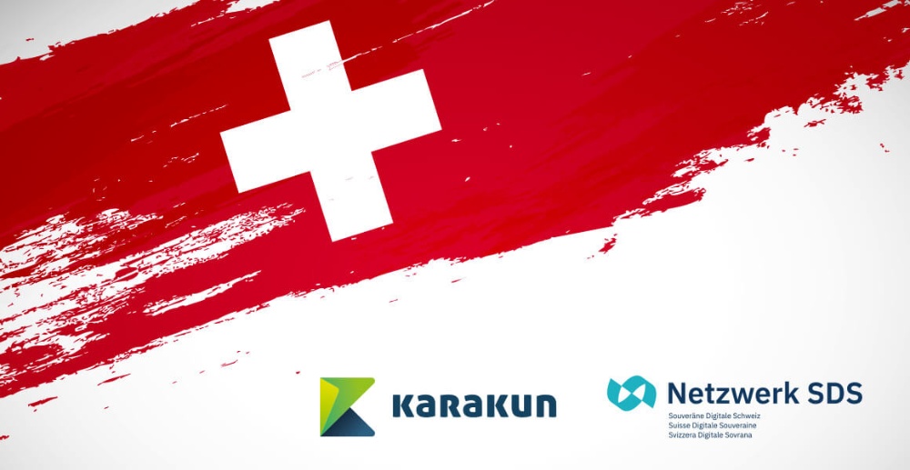 Karakun joins the SDS network – Swiss flag with logos of Karakun and Souveräne Digitale Schweiz symbolizing Switzerland’s digital sovereignty. Karakun joins the SDS network – Swiss flag with logos of Karakun and Souveräne Digitale Schweiz symbolizing Switzerland’s digital sovereignty.